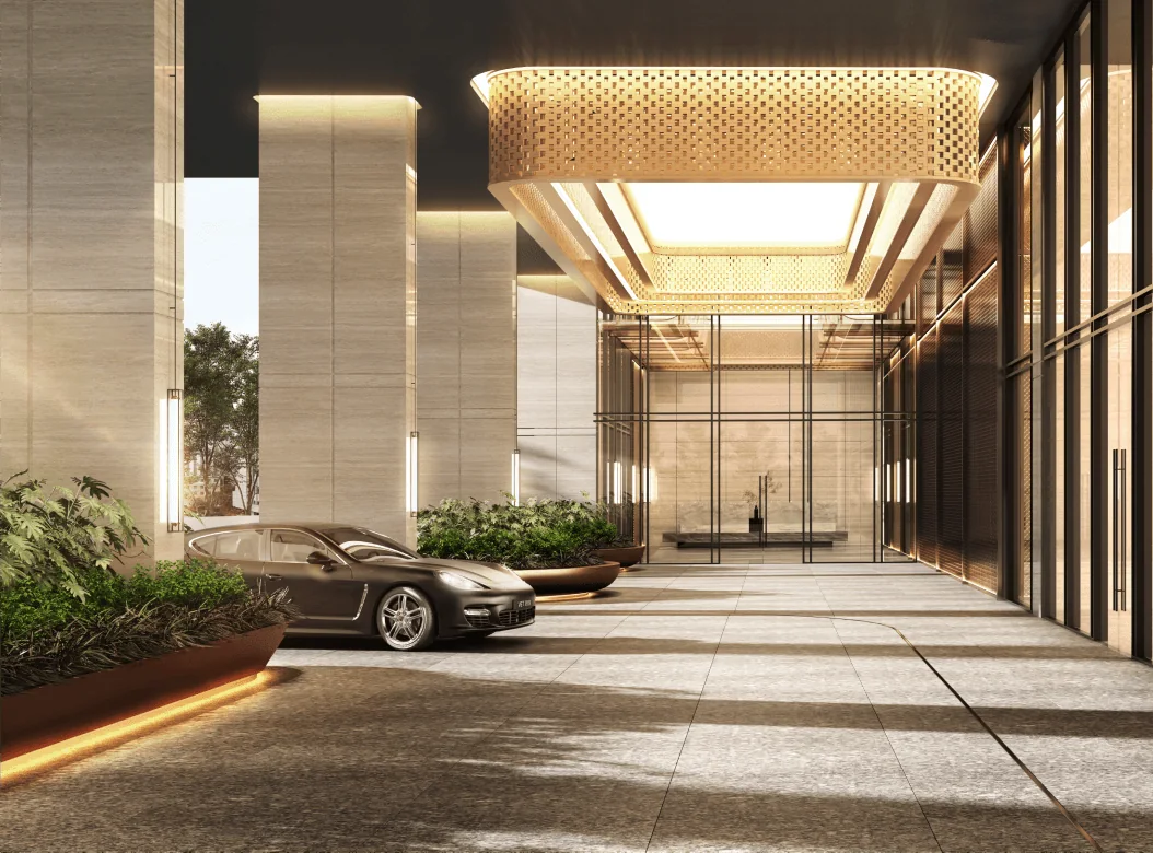 Dawn KLCC covered arrival and drop-off, artist impression