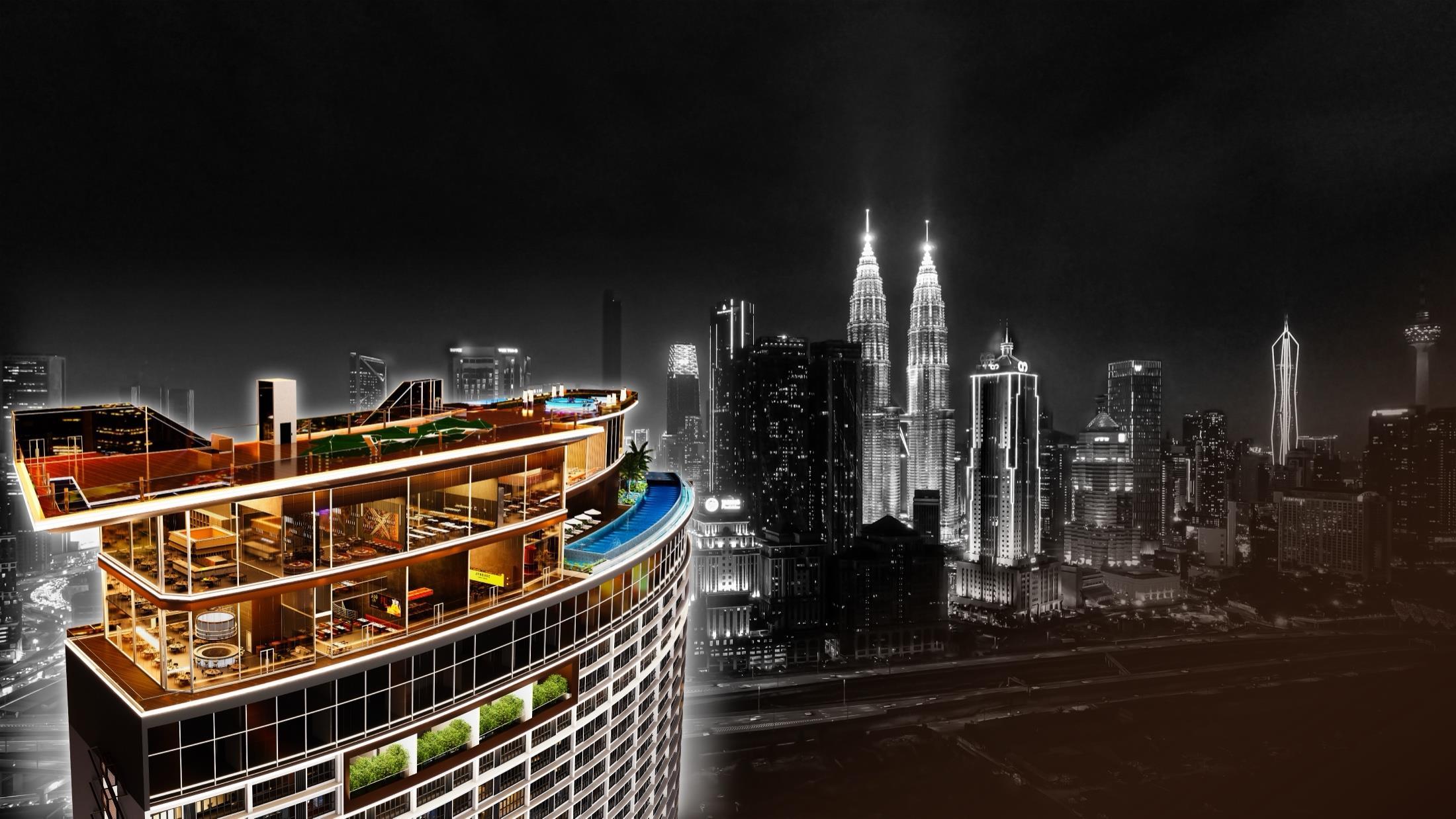 KL360 Kuala Lumpur rooftop skyline and tower