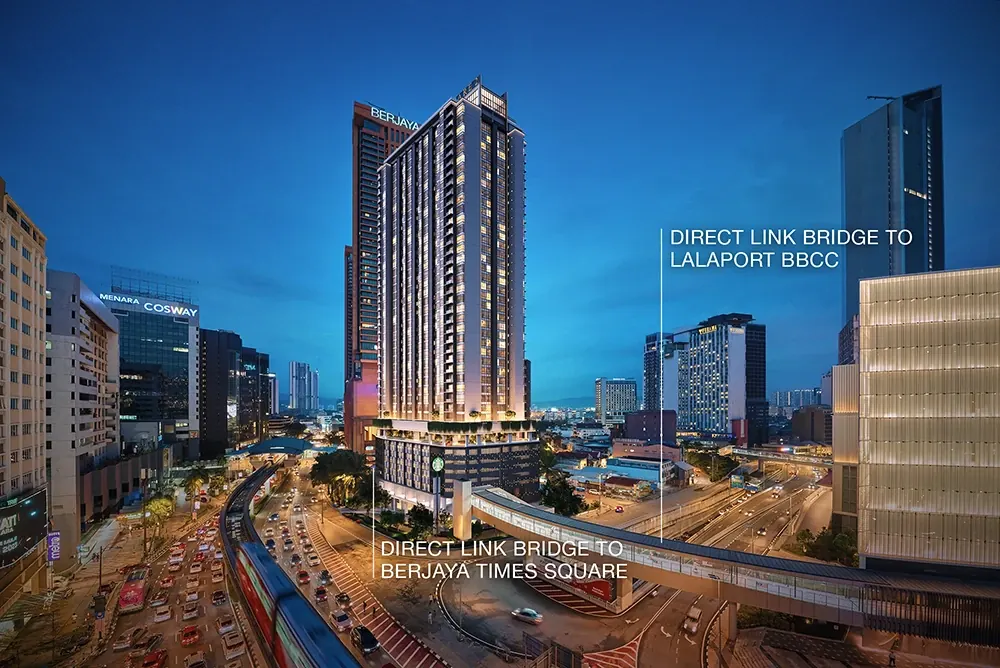 Times Square 2 通往 Berjaya Times Square 及 BBCC 的规划连接示意